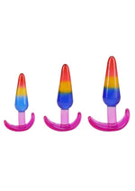 Load image into Gallery viewer, Crystal Jellies Anal Trainer - Multicolor/Rainbow - 3pc/Set
