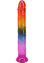 Load image into Gallery viewer, Crystal Jellies Dildo - Multicolor/Rainbow - 7.5in

