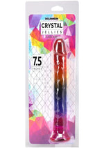 Load image into Gallery viewer, Crystal Jellies Dildo - Multicolor/Rainbow - 7.5in
