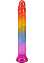 Load image into Gallery viewer, Crystal Jellies Dildo - Multicolor/Rainbow - 7in
