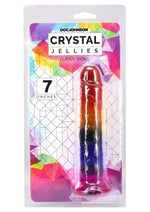 Load image into Gallery viewer, Crystal Jellies Dildo - Multicolor/Rainbow - 7in
