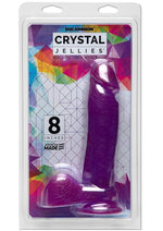 Load image into Gallery viewer, Crystal Jellies Dildo with Balls - Purple - 8in
