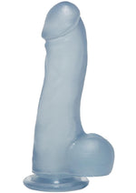 Load image into Gallery viewer, Crystal Jellies Master Dildo with Balls - Clear - 7.5in
