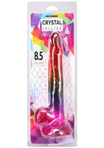 Load image into Gallery viewer, Crystal Jellies Realistic Dildo with Balls - Multicolor/Rainbow - 8.5in
