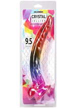 Load image into Gallery viewer, Crystal Jellies Realistic Dildo with Balls - Multicolor/Rainbow - 9.5in
