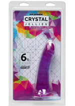 Load image into Gallery viewer, Crystal Jellies Slim Dildo - Purple - 6.5in
