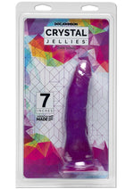 Load image into Gallery viewer, Crystal Jellies Thin Dildo - Purple - 7in
