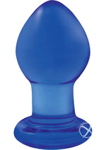 Load image into Gallery viewer, Crystal Premium Glass Butt Plug - Blue - Small