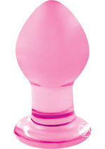 Load image into Gallery viewer, Crystal Premium Glass Butt Plug - Pink - Small