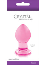 Load image into Gallery viewer, Crystal Premium Glass Butt Plug - Pink - Small