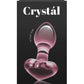 Crystal Premium Glass Heart Probe - Pink