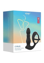Load image into Gallery viewer, Cyrus App Control Thrusting Rechargeable Prostate Massager with Cock Ring - Black