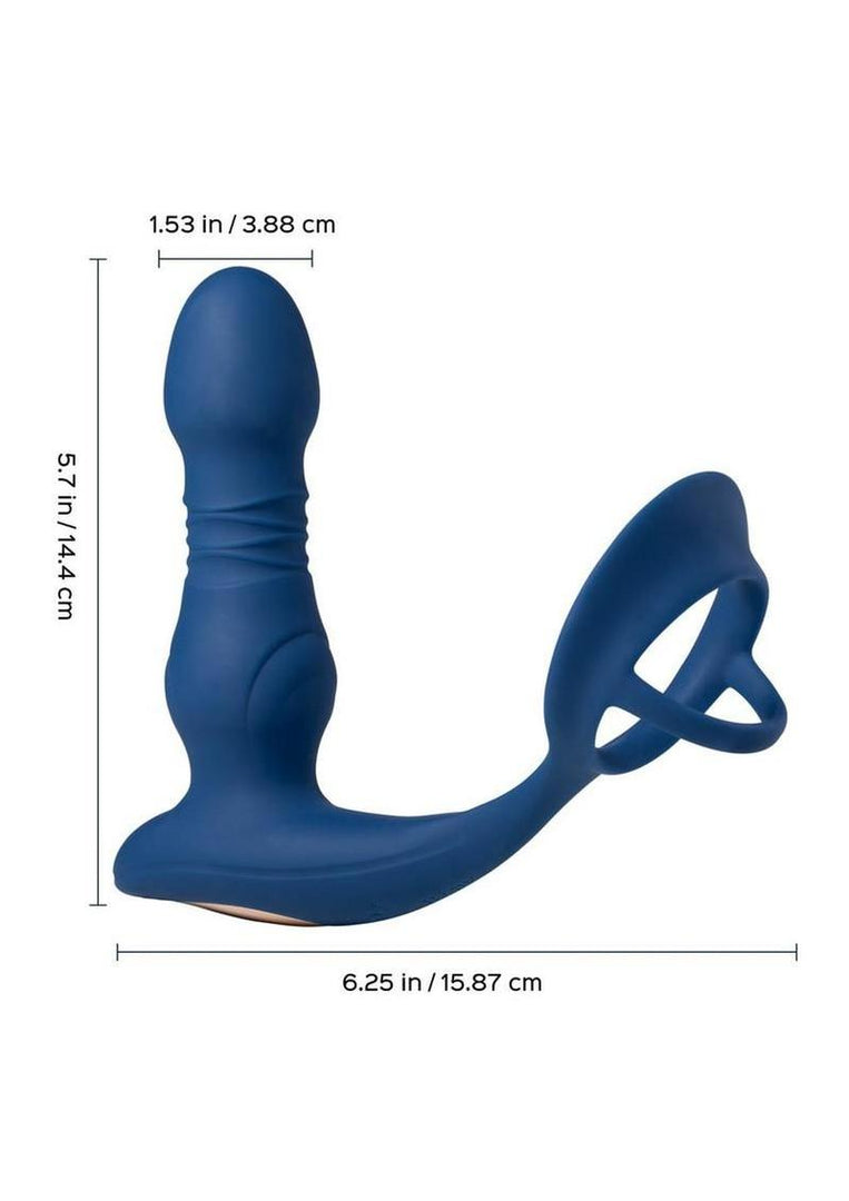 Cyrus App Control Thrusting Rechargeable Prostate Massager with Cock Ring
