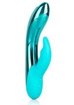Load image into Gallery viewer, Dazzled Brilliance Led Lights USB Rechargeable Dual Vibrator Waterproof Metallic - Teal - 5in
