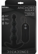 Load image into Gallery viewer, Decadence Anchors Away Silicone Vibrating Butt Plug with Remote Control - Black
