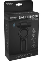 Load image into Gallery viewer, Decadence Ball Binder Silicone Vibrating Cock and Ball Ring - Black
