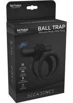Load image into Gallery viewer, Decadence Ball Trap Silicone Cock and Ball Strap - Black
