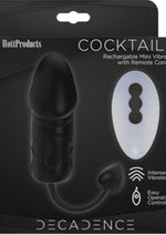Load image into Gallery viewer, Decadence Cocktailz Silicone Vibrating Plug with Remote Control - Black