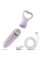 Load image into Gallery viewer, Delice Heartthrob Rechargeable Silicone Vibrator - Lavender Love - Purple