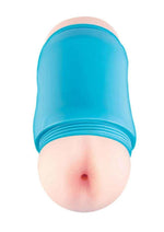 Load image into Gallery viewer, Delite Two Ways Mouth and Ass Masturbator - Blue/Vanilla
