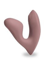 Load image into Gallery viewer, Desire Demure Rechargeable Silicone Wearable Dual Motor Vibrator with Clitoral Stimulator - Caramel
