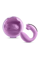 Load image into Gallery viewer, Desire Euphoria Dual End Vibrator with Air Pulse Clitoral Stimulation - Magenta/Purple
