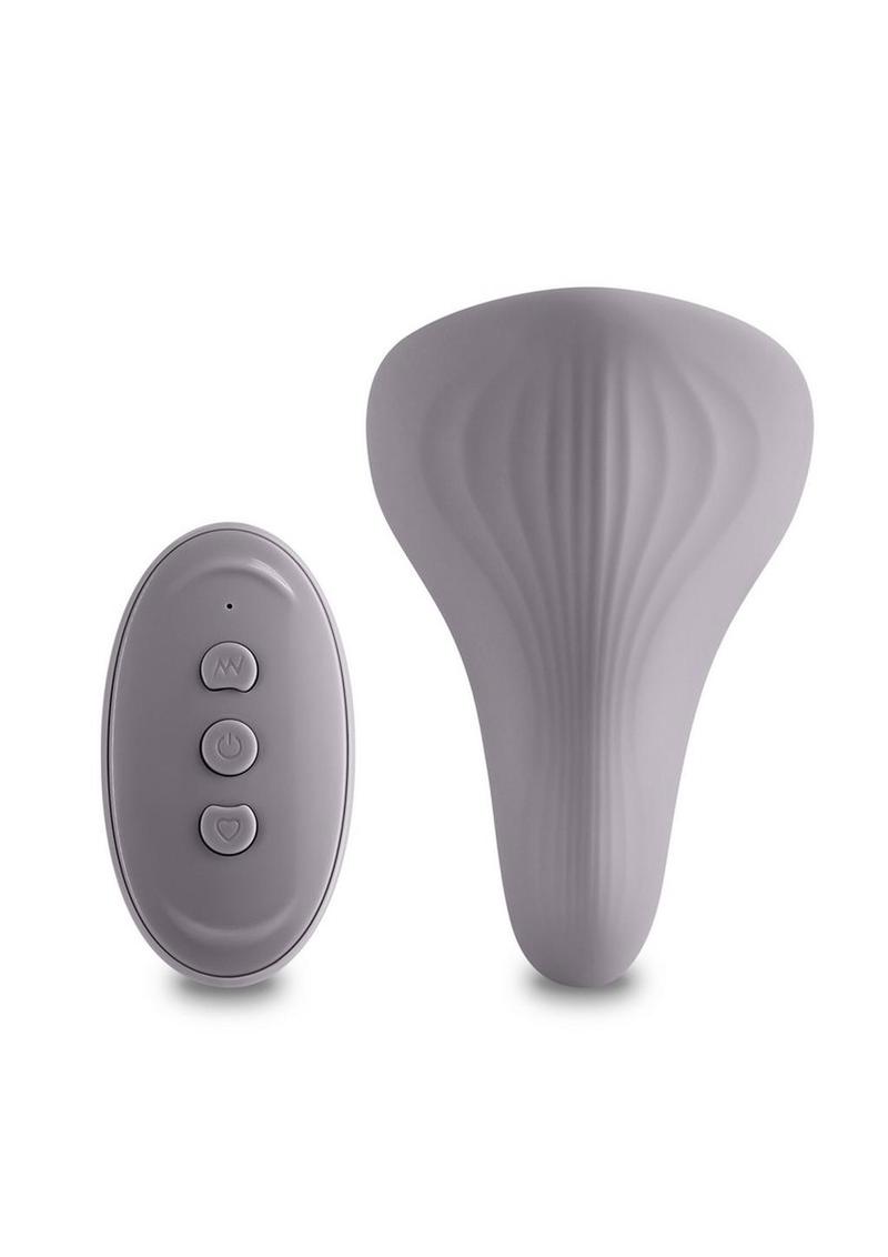 Desire Mantra Rechargeable Silicone Vibrator - Gray/Grey