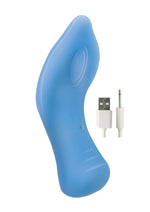 Load image into Gallery viewer, Devine Vibes Exciter Rechargeable Silicone Glow In The Dark Vibrator - Blue