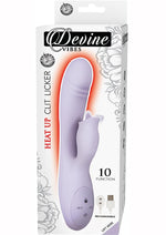 Load image into Gallery viewer, Devine Vibes Heat-Up Clit Licker Rechargeable Silicone Warming Vibrator - Lavender/Purple
