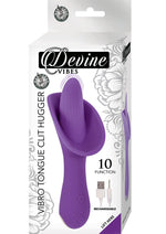 Load image into Gallery viewer, Devine Vibes Vibro Tongue Clit Hugger Rechargeable Silicone Vibrator - Purple