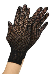 Diamond Jacquard Glove - Black/Diamond