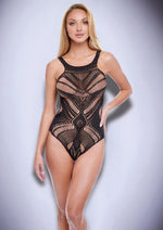 Load image into Gallery viewer, Diamonte Bodysuit - Black - One Size
