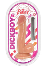 Load image into Gallery viewer, Dickboy Vibes Rechargeable Silicone Multi Speed Dildo - Vanilla - 6in