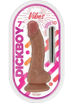 Load image into Gallery viewer, Dickboy Vibes Rechargeable Silicone Multi Speed Dildo - Caramel - 7in