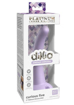 Load image into Gallery viewer, Dillio Platinum Curious Five Silicone Dildo - Lavender - 5in