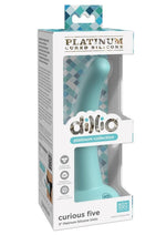 Load image into Gallery viewer, Dillio Platinum Curious Five Silicone Dildo - Teal - 5in