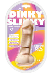 Dinky Slinky Pecker Spring Toy with Suction Cup - Vanilla