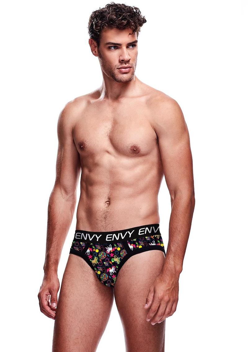 Disco Unicorn Brief - Black - Large/XLarge