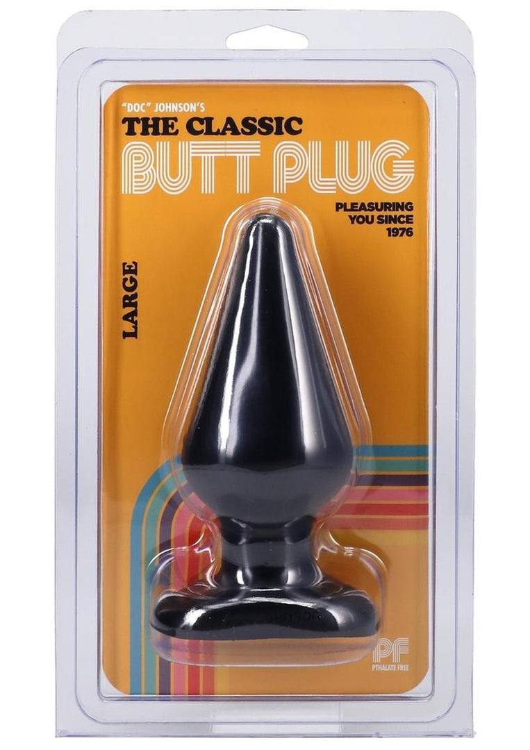 Doc Johnson Classic Butt Plug - Black - Large