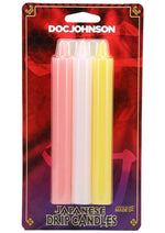 Load image into Gallery viewer, Doc Johnson Japanese Drip Candles - Pink/White/Yellow - 3 Pack