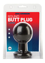 Load image into Gallery viewer, Doc Johnson Round Butt Plug - Black - Large
