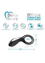 Load image into Gallery viewer, Doctor Love&#39;s Zinger Plus Silicone Rechargeable Vibrating Cock Ring
