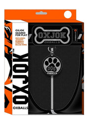 Dog Pack Pup Taggers 6-Tag Dog Jock - Black/Silver - Small