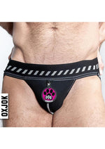 Load image into Gallery viewer, Dog Pack Pup Taggers 6-Tag Dog Jock - Black/Silver - XLarge