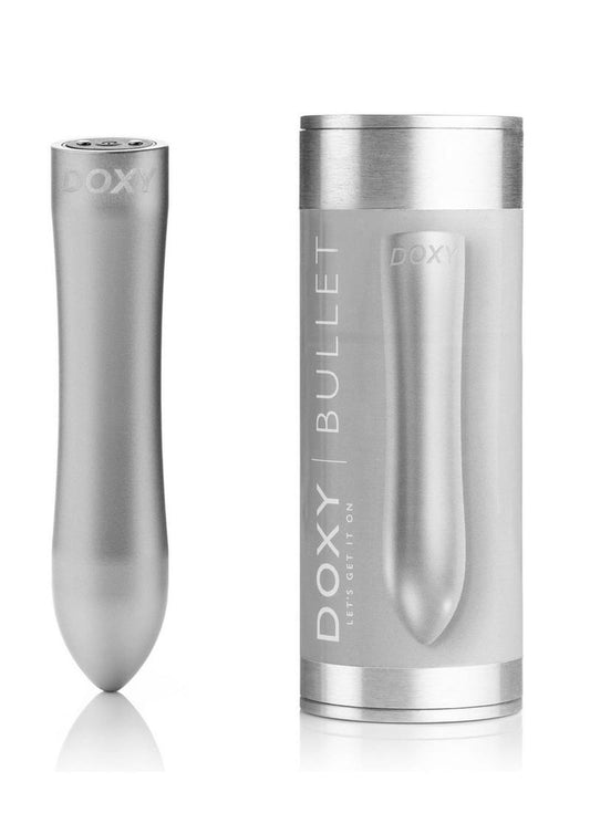 Doxy Bullet Rechargeable Aluminum Vibrator - Metal/Silver