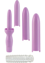 Load image into Gallery viewer, Dr. Laura Berman Dilators Set Of 4 Interlocking Sizes Plus Sleeve - Lavender/Purple