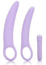 Load image into Gallery viewer, Dr. Laura Berman Isabelle Set Of 2 Vibrating Silicone Dilators - Lavender/Purple
