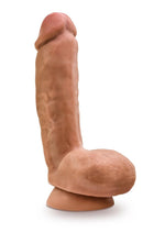 Load image into Gallery viewer, Dr. Skin Glide Self Lubricating Dildo with Balls - Caramel/Mocha - 8.5in
