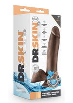 Load image into Gallery viewer, Dr. Skin Glide Self Lubricating Dildo with Balls - Chocolate - 7in
