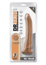 Load image into Gallery viewer, Dr. Skin Dr. Noah Silicone Dildo with Suction Cup - Caramel/Mocha - 8in
